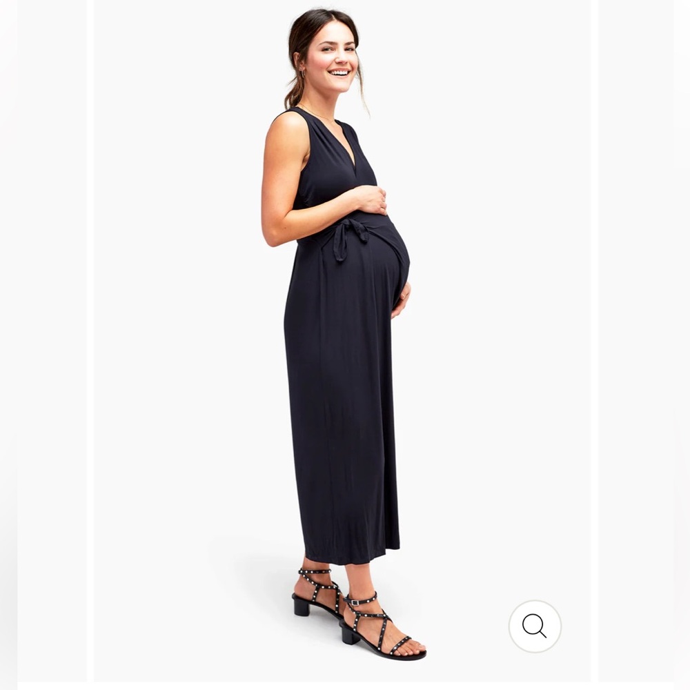 Nom Maternity Wide-Leg Jumpsuit - Black